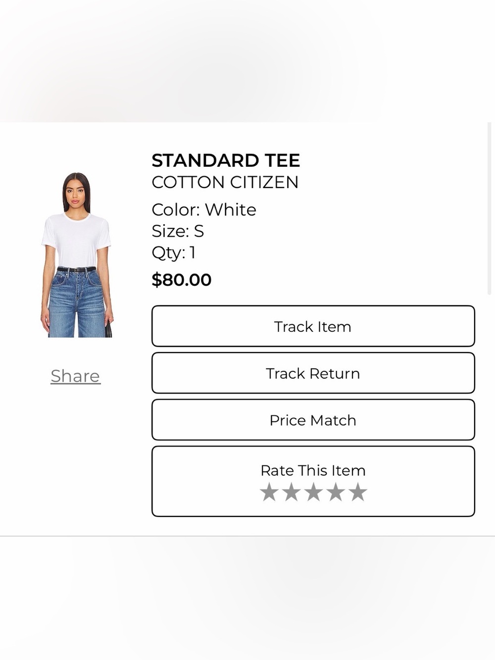 Cotton Citizen White Standard Tee - Crew Neck
